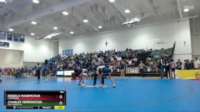 126 lbs Cons. Round 1 - Charles Herrington, Oak Grove HS vs Angelo Maxemchuk, Lewisburg