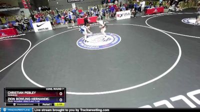 170 lbs Cons. Round 7 - Christian Pebley, Warhead vs Zion Bowling-Hernandez, Team Thunder Wrestling Club