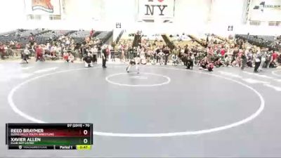 70 lbs Cons. Round 1 - Xavier Allen, Club Not Listed vs Reed Braymer, Glens Falls Youth Wrestling