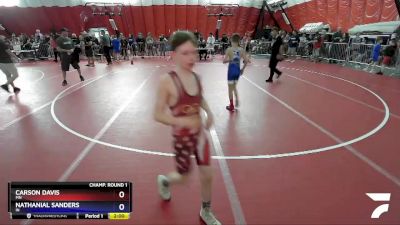 87 lbs Champ. Round 1 - Carson Davis, MN vs Nathanial Sanders, IN