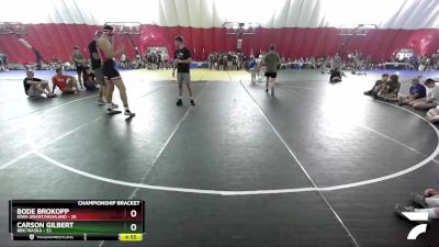 215 lbs Round 4 (16 Team) - Carson Gilbert, BBE/Waska vs Bode Brokopp, Iowa Grant/Highland