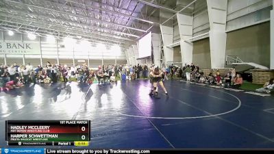 102 lbs 1st Place Match - Harper Schwettman, Fruita Wildcat Wrestling vs Hadley McCleery, Mat Demon Wrestling Club