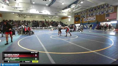 126 lbs Cons. Semi - Ricardo Ponce, Redlands East Valley vs Jake Solancho, Santiago Corona