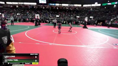 60 lbs Quarterfinal - Laila Long, FRE1 vs Victoria Thiel, LDY1