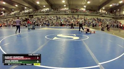 70 lbs Cons. Round 2 - August Crawford, Carrollton Youth Wrestling Club-AAA vs Ewan Brown, Bonhomme Wrestling-AAA 