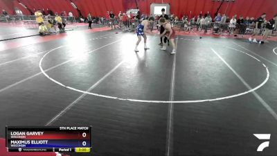 195 lbs 5th Place Match - Logan Garvey, Wisconsin vs Maximus Elliott, Wisconsin