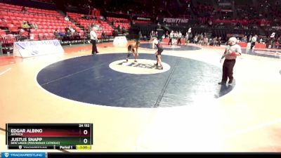 2A 132 lbs Champ. Round 1 - Justus Snapp, New Lenox (Providence Catholic) vs Edgar Albino, Antioch