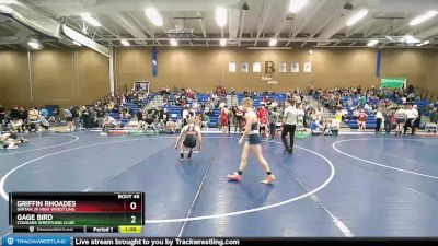 112 lbs Semifinal - Gage Bird, Cougars Wrestling Club vs Griffin Rhoades, Uintah Jr High Wrestling