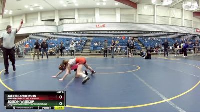 64 lbs Semifinal - Jaelyn Anderson, Nebraska Wrestling Academy vs Josilyn Wisecup, MVKWA Beavercreek Youth Wrestling Club