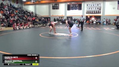 235 lbs Cons. Round 3 - Madilyn Metz, Cedar Falls vs Reagan Westphal, Waterloo West