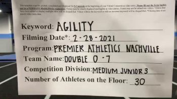 Premier Athletics - Nashville - Premier Athletics - Nashville - 7 [L3 Junior - Medium] 2021 Varsity All Star Winter Virtual Competition Series: Event III