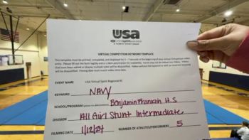 Benjamin Franklin High School [HS Group Stunt Intermediate] 2024 USA Virtual Spirit Regional II