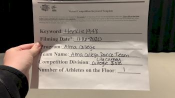 Alma College [Open - Solo] 2020 NDA November Virtual Championship