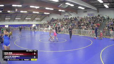 100 lbs Round 2 - Kiya Roe, North Coast Elite Wrestling Cl vs Caitlyn Kendall, Newberg Mat Club