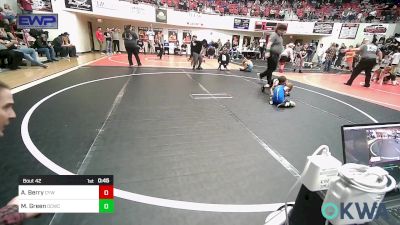 46 lbs Semifinal - Axton Berry, Coweta Tiger Wrestling vs Mason Green, Dark Cloud Wrestling Club