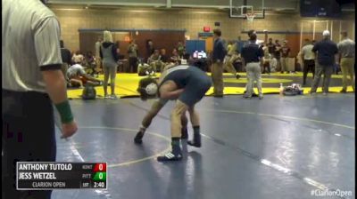 133 Quarter-Finals - Anthony Tutolo, Kent State - Unattached vs Jess Wetzel, Pitt Johnstown