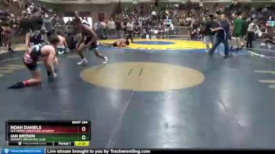 143 lbs Cons. Round 4 - Noah Daniels, Elk Grove Wrestling Academy vs Ian Brown, GRANITE WRESTLING CLUB