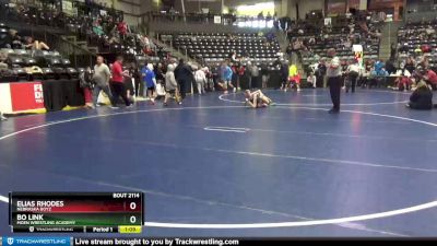 80 lbs Cons. Semi - Elias Rhodes, Nebraska Boyz vs Bo Link, Moen Wrestling Academy