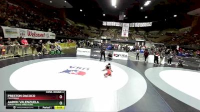 59 lbs Cons. Round 4 - Preston Dacoco, California vs Aaron Valenzuela, Rough House Wrestling