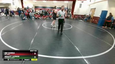 220 lbs Champ. Round 2 - Wesley Lacroix, Natrona County vs Zef Zuniga, Big Piney