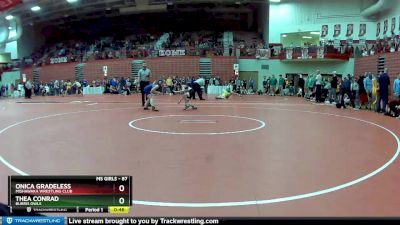 87 lbs Semifinal - Thea Conrad, Burris Owls vs Onica Gradeless, Mishawaka Wrestling Club