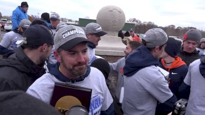 NAU coach Eric Heins emotional after winning his final meet, looking for a new job now