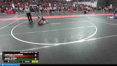 100 lbs Cons. Round 3 - Jameson Chambers, WYSO- Waterloo vs Avery Ryder, Blue Demons-GET