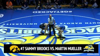 184 lb m, Sammy Brooks, Iowa vs Martin Mueller, SDSU