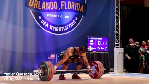 Yadier Quesada Snatches 151kg, Clean & Jerks 187kg At The American Open