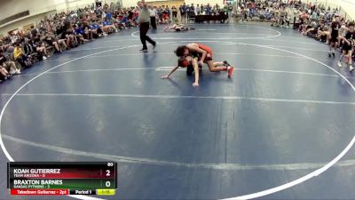 80 lbs Round 3 (6 Team) - Braxton Barnes, Kansas Pythons vs Koah Gutierrez, Team Arizona