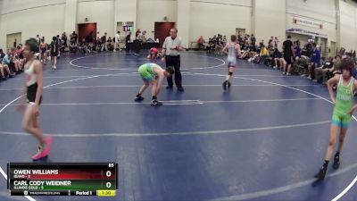 85 lbs Round 3 (6 Team) - Owen Williams, Idaho vs Carl Cody Weidner, Illinois Gold