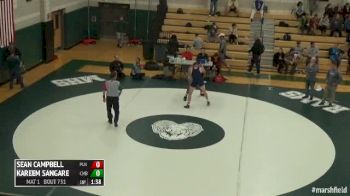 195 3rd Place - Sean Campbell, Plymouth North vs Kareem Sangare, Cumberland