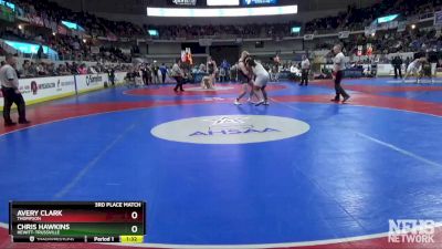 7A 220 lbs 3rd Place Match - Chris Hawkins, Hewitt-Trussville vs Avery Clark, Thompson