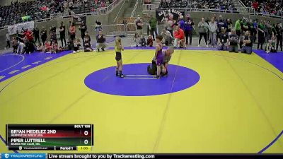 43 lbs Semifinal - Bryan Medelez 2nd, Hermiston Wrestling vs Piper Luttrell, Banks Mat Club, Inc