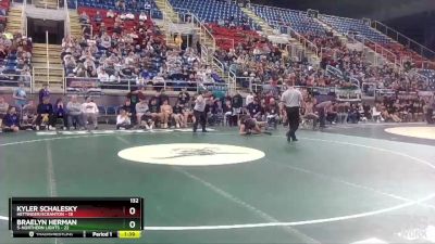 132 lbs Semis & 1st Wrestleback (8 Team) - Kyler Schalesky, Hettinger/Scranton vs Braelyn Herman, 5-Northern Lights