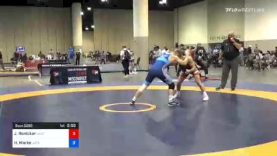 65 kg Consolation - Jackson Renicker, Unattached vs Hunter Marko, Jackrabbit Wrestling Club