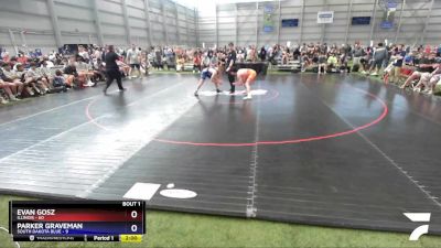 138 lbs Round 1 (16 Team) - Evan Gosz, Illinois vs Parker Graveman, South Dakota Blue