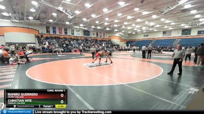 157 lbs Cons. Round 1 - Ramiro Guerrero, Olivet College vs Christian Hite, Ferrum College