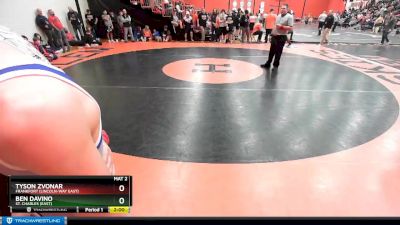 126 lbs Quarterfinal - Ben Davino, St. Charles (EAST) vs Tyson Zvonar, Frankfort (LINCOLN-WAY EAST)