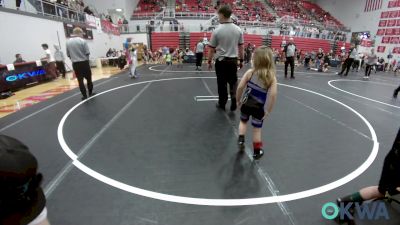 46 lbs Consi Of 8 #1 - Axle Hatcher, Harrah Little League Wrestling vs Steel Fife, Tecumseh Takedown Club