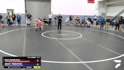 113 lbs Rr1 - Brody Bingaman, North Pole Wrestling Club vs Max Francisco, Anchorage Youth Wrestling Academy