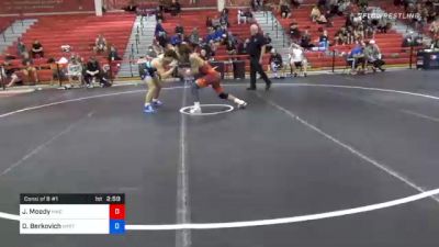 74 kg Consolation - Jeremiah Moody, Hawkeye Wrestling Club vs David Berkovich, New York City RTC