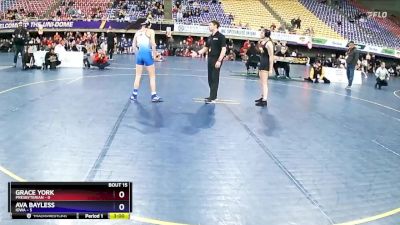 109 lbs Quarters & 1st Wb (16 Team) - Grace York, Presbyterian vs Ava Bayless, Iowa