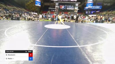 182 lbs Cons 16 #1 - Bryor Newbold, Illinois vs David Malin, Wisconsin