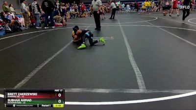 68 lbs Round 2 (8 Team) - Subhan Ahmad, Headhunters vs Brett Zakrzewski, Rangers WC