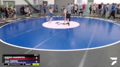 83 lbs Round 2 - Cole Iverson, Bethel Freestyle Wrestling Club vs Hudson Vanderpool, Alaska