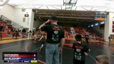 53 lbs Round 1 - Cleto Saldana, Powell Wrestling Club vs Rhylee Goolsbey, Powell Wrestling Club