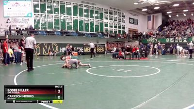 120 lbs Champ. Round 2 - Bodee Miller, Oak Harbor vs Carrson Morris, Midview