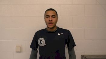 Gtown's Joe White after winning the 1k showdown with Isaiah Harris