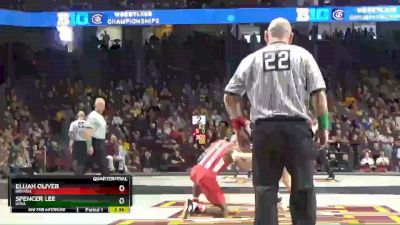 125 lbs Quarterfinal - Elijah Oliver, Indiana vs Spencer Lee, Iowa